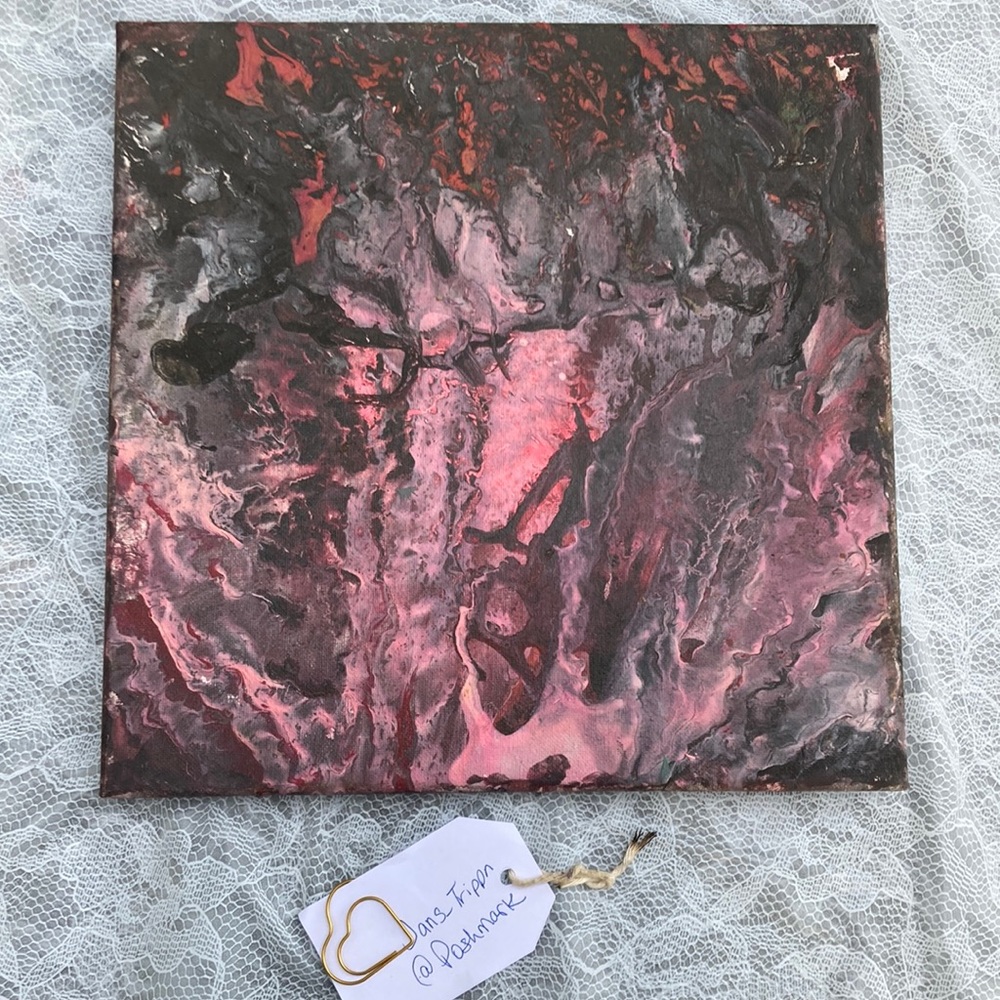 OOAK Acrylic Pour Painting 10x10